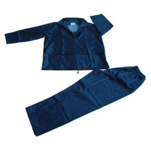 Poliéster / PVC Impermeable Rainsuit de dos piezas para adultos